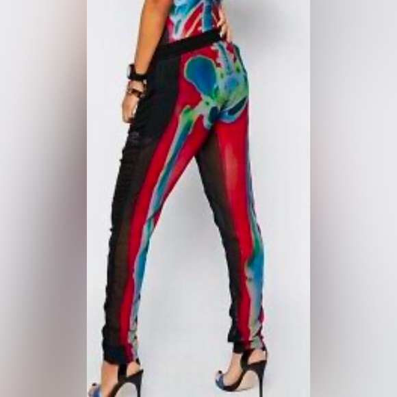 Adidas X Rita Ora EUC Size Small Skeleton sheer Pants - Picture 2 of 4